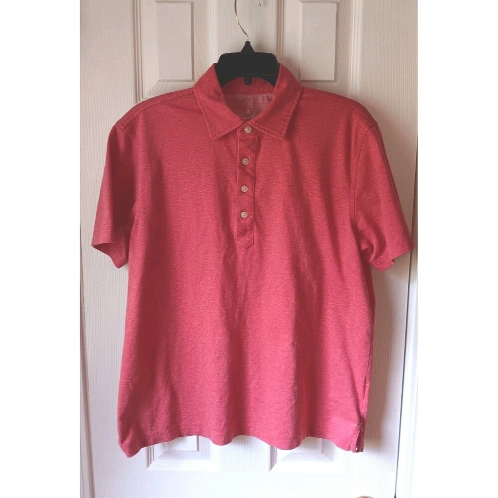 Men's Brooks Brothers Performance Series Polo Shirt Medium Dark Pink